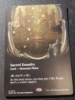 Sacred Foundry - Galaxy Foil - Borderless - EOE - MTG - EN - NM - 0377 - Image 1