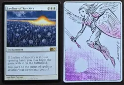 SKETCHED MtG Magic Pancoast _ Magic 2011 M11 Artist Proof _ LEYLINE OF SANCTITY - Image 1