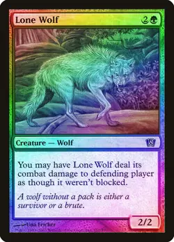 Lone Wolf FOIL 8th Edition NM Green Common MAGIC THE GATHERING CARD ABUGames - Image 1