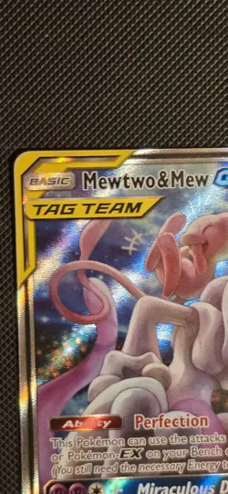 FULL ART Mewtwo & Mew GX Tag Team Pokemon Black Star Promo SM191 Holo Rare - NM - Image 4
