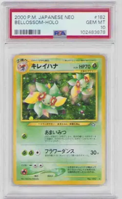 BELLOSSOM HOLO #182 JPN POKEMON PSA #102483878 GRADED GEM MINT 10 2000 - Image 1