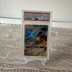 2019 POKEMON SUN & MOON Unbroken Bonds RESHIRAM & CHARIZARD GX #20 PSA 10 - Image 1