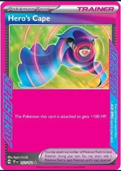 Pokemon TCG Hero's Cape 152/162 ACE SPEC Scarlet & Violet Temporal Forces - NM - Image 1