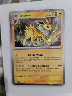 Jolteon SVP 169 - Pokemon TCG Scarlet & Violet - NM Black Star Promo COSMOS HOLO - Image 1
