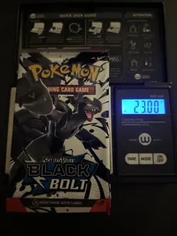 Heavy 23g Pokemon TCG SV 10.5 Black Bolt Booster Pack Sealed! - Image 1