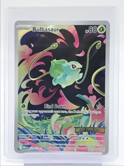 BULBASAUR 2025 POKEMON MEGA EVOLUTION ILLUSTRATION RARE 133/132 Q0107 - Image 1