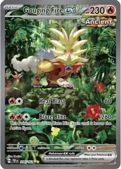 NM-Mint Gouging Fire ex - 204/162 - Special Illustration Rare Pokemon Temporal F - Image 1