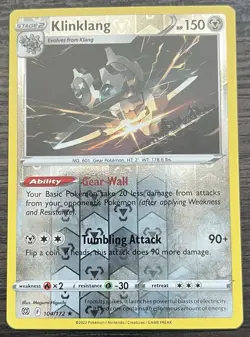 Klinklang 104/172 Pokemon TCG Sword Shield Brilliant Stars Reverse Holo MINT NM - Image 1