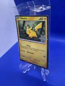 Pokemon TCG Pikachu 025/165 (Holiday Calendar) Snowflake Stamp Sealed - Image 3