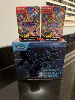 POKEMON TCG PHANTASMAL FLAMES ETB BOOSTER BUNDLE SET NEW SEALED - Image 1