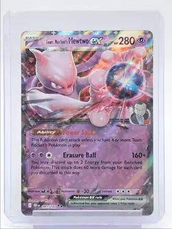 TEAM ROCKET'S MEWTWO EX 2025 POKEMON DESTINED RIVALS DOUBLE RARE 081 Q0107 - Image 1