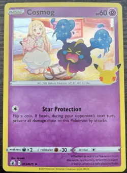 Cosmog 013/025 Pokemon TCG Sword Shield Celebrations Holo MINT NM - Image 1