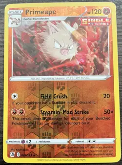 Primeape 067/163 Sword Shield Pokemon TCG Battle Styles Reverse Holo MINT NM - Image 1