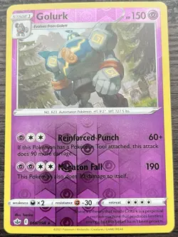 Golurk 066/198 Pokemon TCG Sword & Shield Chilling Reign Reverse Holo MINT NM - Image 1