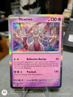 Pokemon TCG Mewtwo 150/165 SV: Scarlet & Violet 151 Holo Excellent Condition - Image 1