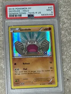 2016 Pokemon XY Geodude 43/83 Holo Generations Toys R US PSA 9 - Image 1