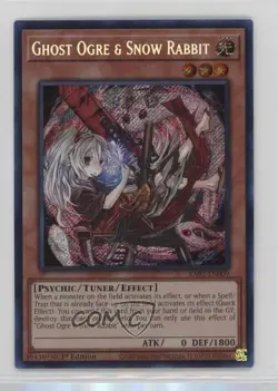 Ghost Ogre & Snow Rabbit 1st Ed. Secret Rare YuGiOh 25th Anniversary Rarity - Image 1