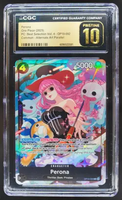 2025 ONE PIECE CCG PERONA ALT ART OP10-092 CGC 10 PRISTINE E PT - Image 1