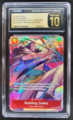 2025 ONE PIECE CCG BUILDING SNAKE ALTERNATE ART OP09-008 CGC 10 PRISTINE D PT - Image 1