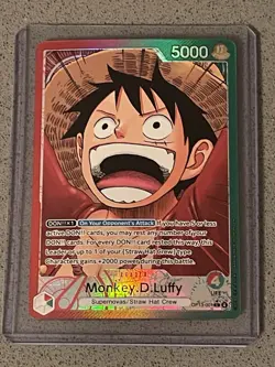 One Piece TCG Op-13 Carrying On His Will Monkey D. Luffy Alt Art Leader English - Image 1