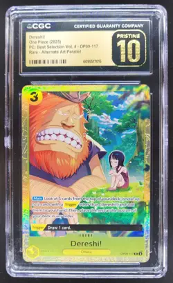 2025 ONE PIECE CCG DERESHI! RARE ALTERNATE ART OP09-117 CGC 10 PRISTINE E PT - Image 1
