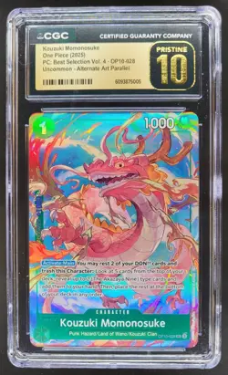 2025 ONE PIECE CCG KOUZUKI MOMONSUKE ALT ART OP10-028 CGC 10 PRISTINE D PT - Image 1