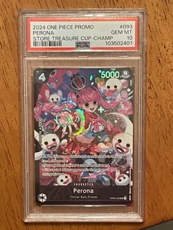 2024 ONE PIECE PROMOS STORE TREASURE CUP-CHAMPION #093 PERONA PSA 10 - Image 1