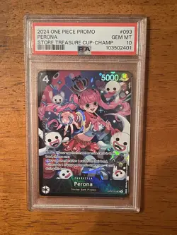 2024 ONE PIECE PROMOS STORE TREASURE CUP-CHAMPION #093 PERONA PSA 10 - Image 2