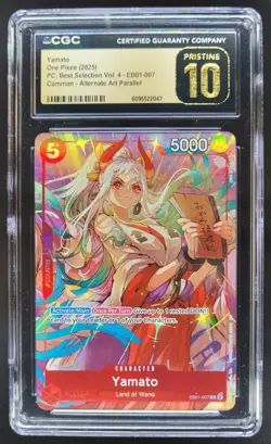 2025 ONE PIECE CCG YAMATO ALT ART EB01-007 CGC 10 PRISTINE C PT - Image 1