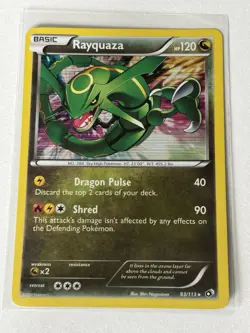 Pokemon TCG NM-Mint condition Rayquaza 93/113 Holo Rare Legendary Treasures - Image 1