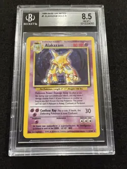 Pokemon Alakazam Holo 1/102 from Base Set Unlimited in a BGS 8.5 !! - Image 1