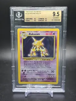 Alakazam #1 BGS GEM MINT 9.5 Pokemon TCG Base Set Unlimited Holo Rare 1999 - Image 1
