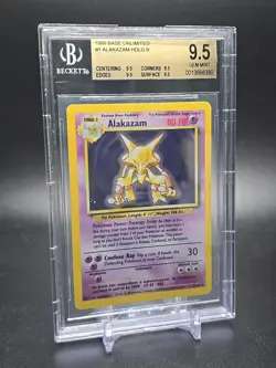Alakazam #1 BGS GEM MINT 9.5 Pokemon TCG Base Set Unlimited Holo Rare 1999 - Image 3