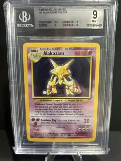 1999 Alakazam BGS 9 Mint Holo Pokemon Base Set #1 - Image 1