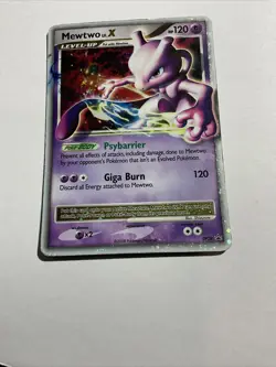 Pokemon TCG Mewtwo LV.X DP28 Diamond Pearl Black Star Promo Holo Rare - Image 4