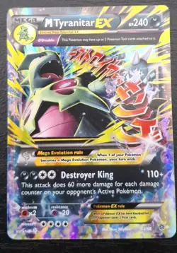 M Tyranitar EX 43/98 Xy-Ancient Origins Holo Pokemon Mega NM-LP - Image 1