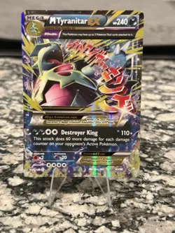 Mega M Tyranitar EX ULTRA RARE 43/98 XY Ancient Origins Pokemon TCG Holo Foil NM - Image 1