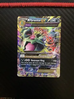 Mega M Tyranitar EX ULTRA RARE 43/98 XY Ancient Origins Pokemon TCG Holo Foil NM - Image 1
