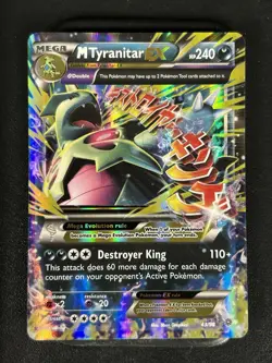 Mega M Tyranitar EX ULTRA RARE 43/98 XY Ancient Origins Pokemon TCG Holo Foil NM - Image 1