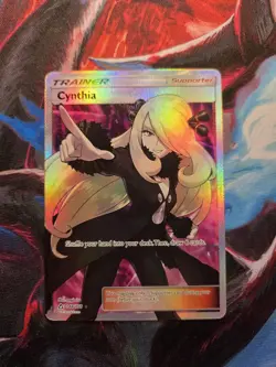 Pokemon TCG Cynthia Full Art Ultra Prism Trainer Card 148/156 Rare Holo CLEAN! - Image 2