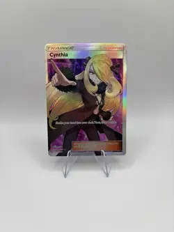 Pokemon TCG Cynthia Full Art Ultra Prism Trainer Card 148/156 NM Rare Holo - Image 1