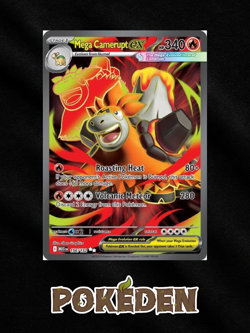 Pokemon Mega Camerupt ex 156/132 Mega Evolution Ultra Rare Holo NM English - Image 1