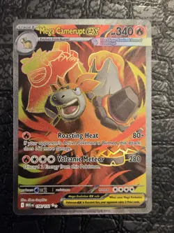 Pokemon Mega Camerupt ex 156/132 Me01: Mega Evolution Holo Ultra Rare TCG NM+ - Image 3