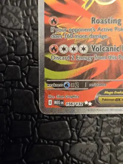 Pokemon Mega Camerupt ex 156/132 Me01: Mega Evolution Holo Ultra Rare TCG NM+ - Image 4