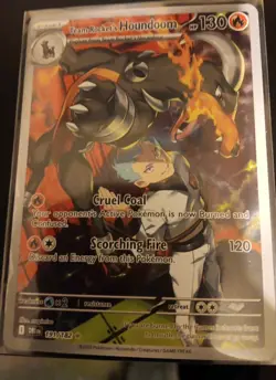 Pokemon TCG Team Rockets Houndoom Illustration Rare Card 191/182 Destined Rivals - Image 1