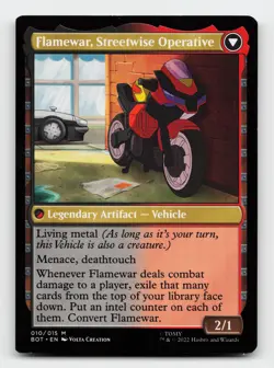 Flamewar, Brash Veteran Transformers Magic The Gathering Card - Image 2