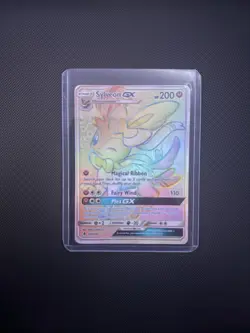 Sylveon GX Full Art Rainbow Secret Rare Card 2017 SM Guardians Rising - Image 1