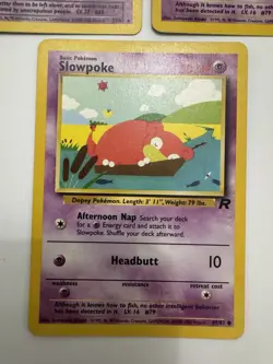 Pokemon TCG Vintage Team Rocket Dark Slowbro and Double Slowpoke Cards - Image 2