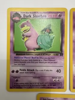 Pokemon TCG Vintage Team Rocket Dark Slowbro and Double Slowpoke Cards - Image 3