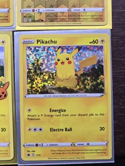 Pokemon Cards Lot (Pikachu Confetti Holo + 2 Evolution Skies Rev + Halloween) - Image 2